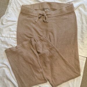 Barefoot Dreams Cozy Knit Lounge Pants - Beige/Taupe
